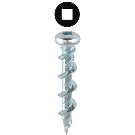 Dottie Screw Anchor, 1-1/4" L, Carbon Steel WTKSQ